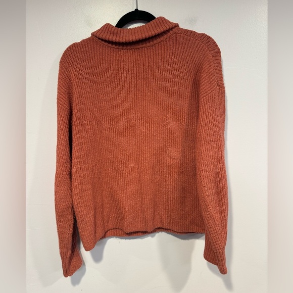 Burnt orange Old Navy quarter zip sweater - Picture 3 of 3
